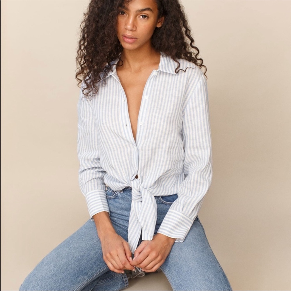Reformation Anzio linen top size Small